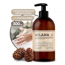 Жидкое парфюмированное мыло Milana "Amber&Black Vetiver" (300мл)  (арт. 125711-GRASS)