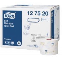 Tork туалетная бумага Mid-size в миди-рулонах мягкая 127520 T6 2сл 90м
