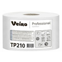 Туалетная бумага 2сл., с центр вытяжкой Veiro Professional Comfort, белая,130х215мм,6рул, 215м.TP210