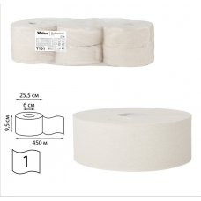 Туалетная бумага Veiro Professional Basic,1сл., D250мм.,без перф.,6рул.х450м.  T101