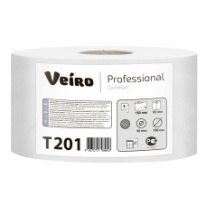Туалетная бумага Veiro Professional Comfort,1сл.,белая,D160мм.,без перф., 12рул.х180/ FSC Recycled 100%, FC-COC-643232/ T201