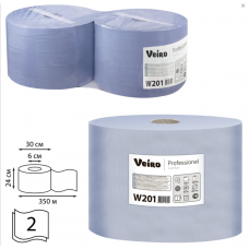   Протирочный материал 2сл.,Veiro Professional Comfort,синий,240*350мм,1000л.,2рул*350 м W201